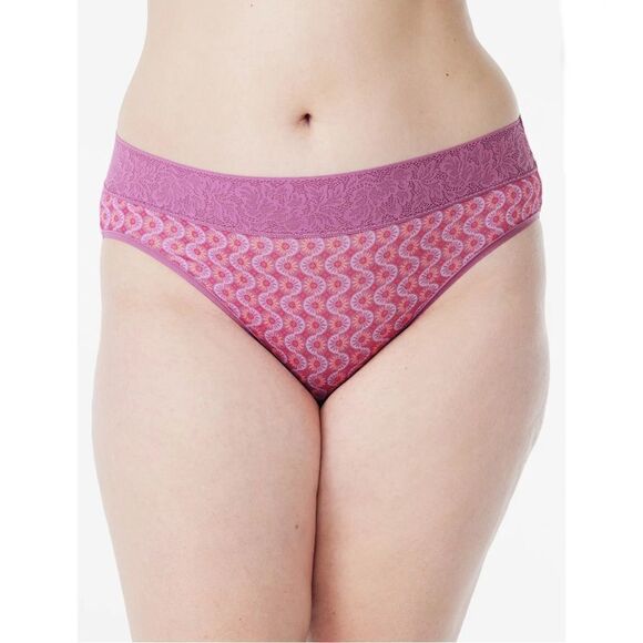 Modal and Lace Hi Cut & Boyshort Panties Underwear Brief 2, 3-Packs Size M - Picture 5 of 11